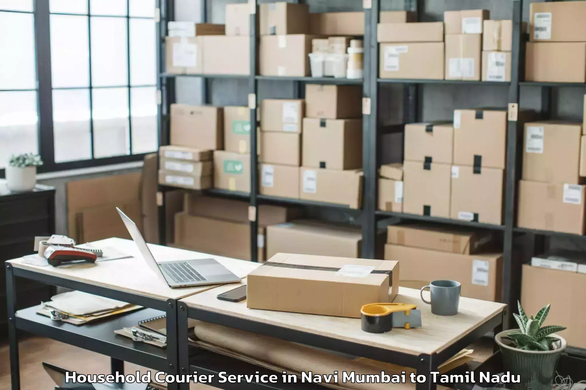 Quality Navi Mumbai to Omalur Household Courier